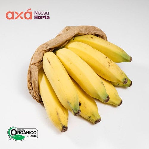Banana Prata Orgânica 800g Nossa Horta Axá Organicos 